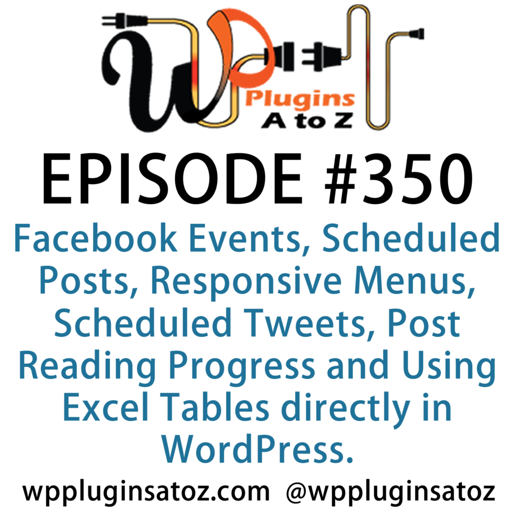 WordPress Plugins A-Z #350 Facebook Events